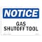Signmission Safety Sign, OSHA Notice, 10" Height, 14" Width, Gas Shutoff Tool Sign, Landscape OS-NS-D-1014-L-13032 - alternate 1